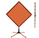 "One Lane Road Ahead" Roll-Up Traffic Sign